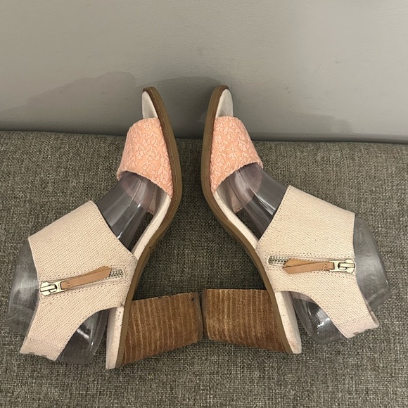 Tom’s women’s Light Pink Slingback Heeled Sandals Size 9 - Picture 5 of 8